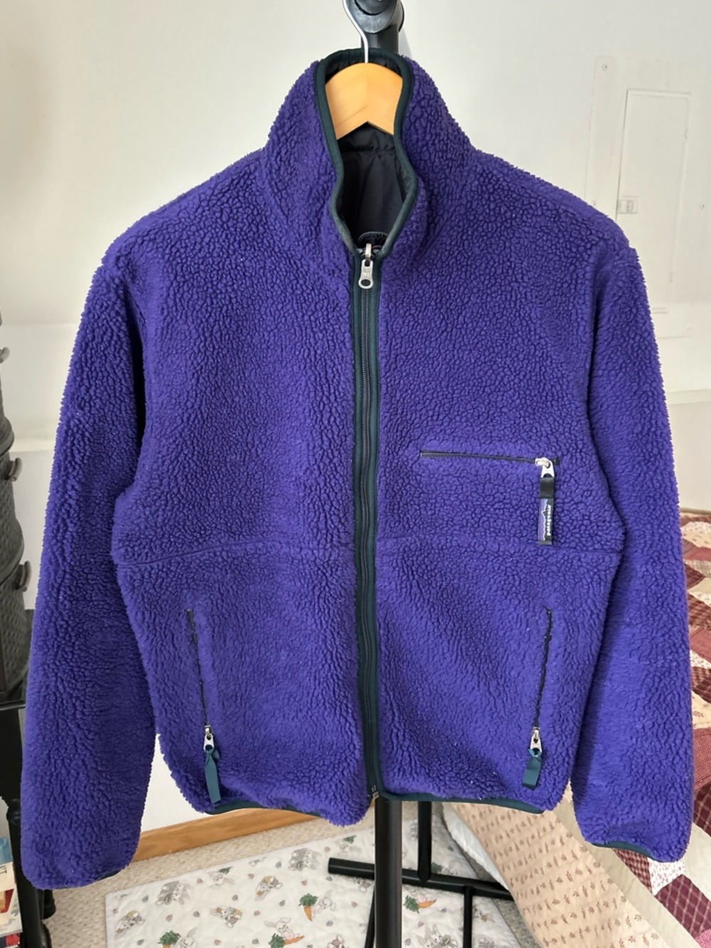 Vintage 1994 Patagonia Reversible Glissade Deep Pile Retro Sherpa Fleece Jacket